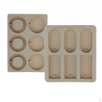12 Cavity Round and Rectangle Shapes DIY Soy Candles wax with Silicone Handmade Dried Flowers Soap s