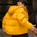 Meeste Harajuku V&auml;rviline Mullmantel Talvejope Meeste T&auml;navamood Hip Hop Parka Korea Kollane Must R&otilde;ivad Puffjoped XXXXL