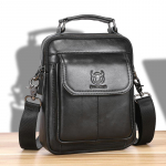 Uus veisenahast meeste kott Moodne &otilde;lakott Kingitus abikaasale Suure mahutavusega k&auml;ekott Crossbody kotid Disainerkott 19.5x8x24cm must
