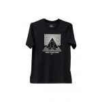 Nike Mustriga tr&uuml;kitud kaelusega l&uuml;hikeste varrukatega T-s&auml;rk meeste topsid, must DD6926-010 L