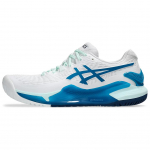 Asics Gel Resolution 9 Valge T&uuml;rkiissinine Naiste Tennised 1042A208-102 37.5