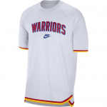 Nike Dri-Fit NBA Golden State Warriors Hardwood Classics &Uuml;mmarguse kaelusega higi &auml;ravoolav l&uuml;hikeste varrukatega T-s&auml;rk Meeste T-s&auml;rgid Valge FZ0141-100 L