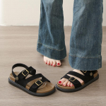 Moodsad metallpandlaga muulad Naistele Suvi 2025 Mugavad madalad kontsad Korgist sandaalid Naiste Suurused Mitte libisevad Vabaaja rannakingad 35 must