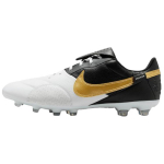 Nike Premier 3 Mitmek&uuml;lgne Mugav FG (Kummist pikk naast) Libisemiskindlad vastupidavad jalgpallikingad Unisex jalgpallikingad Must Valge Kuld HM0265-174 40.5