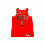 Nike Chicago Bulls NBA Derrick Rose 1 Logo Mugav &Uuml;mmarguse Kaelusega Vabaaja Korvpallivest Unisex Vestid CW3700-657 L