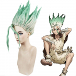 HAIRJOY Anime Dr.Stone Ishigami Senkuu Cosplay Parukas L&uuml;hike Roheline Segu S&uuml;nteetiline Juuksed as the picture-12inches