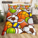 Tennisepalli tekikott Komplekt Spordim&auml;ngu Teemaline Voodipesu Komplekt &Uuml;heinimese Suurus Poistele Teismelistele T&auml;iskasvanutele Tennise Reket Palli Tekikoti Kate EU single(135x200cm)