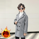 Poiste Villane Talvejakk Laste Paks &Uuml;ler&otilde;ivas Moodsad Laste Pikad Joped Soojad Mantlid 170cm hall