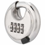 Stainless Steel Password Round Padlock Key 70mm thickened 9, 5mm for Outdoor Warehouse Fences