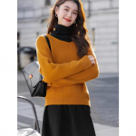 MOKANA Women's Korean Style Solid Color Round Neck Long Sleeve Sweater One Size