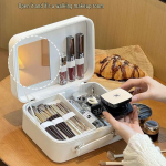 Lauale paigutatav kosmeetikahoidik peegli ja kapiga Upgraded Cosmetic Organizer - Compartment Storage
