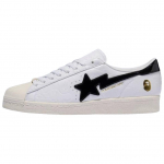 Adidas Bape X Adidas Superstar Vintage 'Valge Must' Tossud JR2701 36 valge