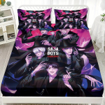 Saja Poisid Meeskond Pinguldav Linalina Deemonik&uuml;tid Prindiga s&uuml;damikuta Pinguldav Linalina Komplekt Mitu Suurust Pehme Voodikate Magamistoa Voodipesu Kaunistus 90x200x30cm-2pcs