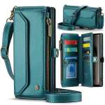 Paela, nahast kaarditaskuga rahakotiga &uuml;mbris Samsung Galaxy S25 S24 Ultra S23 S22 S21 S20 Note 20 jaoks, crossbody k&auml;ekott, lukuga kate For Galaxy S22Ultra