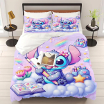 Stitchi tekikate komplekt Tekk Voodipesu 3D Laste voodipesu komplekt 3-osaline 1 tekikate Kuninglik suurus 90X200CM white