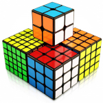 3x3x3 Magic Ametlik WCA Rahvusvahelise V&otilde;istluse Standard 3D Pusle Kuubiku Komplekt, (Mitte-magnetiline, 4)