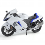 1/9 Suzuki Hayabusa GSX-1300R Sulamist Mootorratta Mudel M&auml;nguasi S&otilde;idukite Kogumine Kandev Valgustus Maastiku Autots&uuml;kkel M&auml;nguauto valge