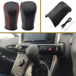 My good car for Toyota Corolla Rav4 Rav 4 2014 -  Leather Gear Shift Collars  Accessories AT Gear Head Shift Knob Red Line