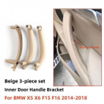 3 tk sisemise uksepaneeli k&auml;epideme t&otilde;mbetriimi katte komplekt beež BMW X5 X6 F15 F16 F85 jaoks