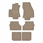 Dywaniki samochodowe welurowe do: OPel Zafira A minivan 7os&oacute;b (1999-2005) beżowe