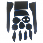 For Toyota CHR 2017 2018 C-HR accessories Gate slot pad anti-slip Cup pad rubber Door Groove Mat Interior decoration trim sinine