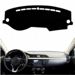 For RU KIA RIO 3 4 K2 Cross 2017 2018  Car Dashboard Sun Shade Cover trument Panel Non-slip Mat Rug Accessories Black(Red Edge)