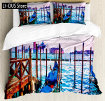 Itaalia tekikate Kuninganna/Kuningas/T&auml;issuurus Lastele T&auml;iskasvanutele Mikrokiud Itaalia Rooma Veneetsia Pisa torn Toscana Pizzad Vaade Voodipesu komplekt EU single(135x200cm)