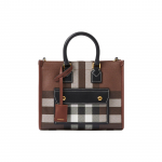 Burberry Freya Reguleeritava &Otilde;larihmaga N&ouml;&ouml;pkinnitusega Ruudumustriline Nahast T&otilde;stikkott Naiste T&otilde;stikkotid S&uuml;gav-P&auml;hklipruun 80696611 Basic Set (Bag+Dust Bag)