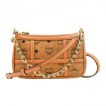 MCM Delmy Visetos Monogramm Kett-&otilde;lakott Mini Naiste &otilde;lakott Konjak MWSBAER01CO001 Basic Set (Bag+Dust Bag)