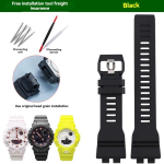 G-SHOCK Casio GBA-800 GBD-800 GMA-B800 seeria veekindlad vaik-silikoonist k&auml;ev&otilde;ru tarvikud k&auml;ekella kett must kollane GBA-800 GBD-800mm must