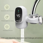 K&ouml;&ouml;gis kuum ja k&uuml;lm kohene kolme sekundi kiire kuuma vee kraan kahekordse kasutusega kraan ei vaja paigaldamist elektrilised k&uuml;ttekeeraga kraanid vannitoas Ordinary plug black