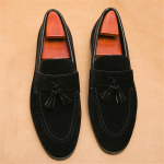 Uued Pulmakleidid Tutt Suede Nahast Kingad Meestele K&otilde;ik Sobivad Slip-On Mokassiinid Balli Homecoming Peo Jalan&otilde;ud zapatos hombre 38 must
