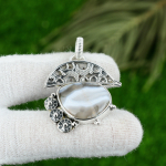 Looduslik Botswana ahhaat Ehted 925 Sterling H&otilde;be Ripats Naistele