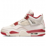 Jordan Air Jordan 4 Support Mid top Vintage Basketball Shoes Women's White Red HV0823-108 36.5