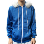 Anime Sans Undertale Cosplay kost&uuml;&uuml;mid, kapuutsid Lateksmask FRESH Skeleton Jacket Sans Plus sametkost&uuml;&uuml;mid S blue