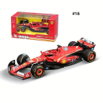1:43. skaala 2024 Ferrari SF24 F1 auto, sisaldab die-cast mudelid v&otilde;idus&otilde;iduautodest numbritega 16 ja 55 kollektsion&auml;&auml;ridele No.55 red