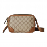 Gucci GG embleemi logotr&uuml;kiga reguleeritava &otilde;larihmaga kangast mini&otilde;lakott Meeste &otilde;lakott Beež Tume pruun 821217-FAED3-9786 Basic Set (Bag+Dust Bag)