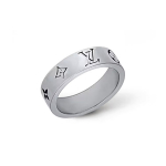 Louis Vuitton mosaiik &otilde;huke logo graveeritud messingist s&otilde;rmus unisex s&otilde;rmused h&otilde;bedane M1503M S