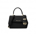 Michael Kors Mk Ava Vintage Kuldne Logo Detailne Rikkalik Veisenahast &Otilde;la-Risti-Keha T&otilde;mblukuga Kott Naiste k&auml;ekotid Must 32F5GAVC1L-001 Shopping Bag Set(Basic Set+Shopping Bag)