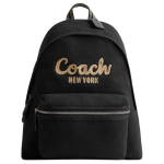 Coach Cargo 33 Logoga tikitud kangast seljakott Suur naiste seljakott Must CAM76-LHBLK Basic Set (Bag+Dust Bag)