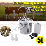 5L lehma, kitse, lamba piimamasin roostevabast terasest elektriline l&uuml;psimasin UUS roostevabast terasest &auml;mber vaakumpump majapidamispiimamasin For cattle