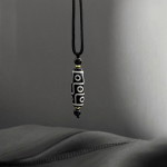 Retro &uuml;heksa silmaga helmed kaelakee meestele, n&ouml;&ouml;r, rangluukett, naiste aksessuaarid 50CM(Necklace Size)