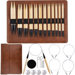 Bambusest ringvardad koos &uuml;mbrise ja suurustega 3,5mm, 3,75mm, 4mm, 4,5mm, 5mm, 5,5mm, 6mm, 6,5mm, 7mm, 8mm, 9mm, 10mm, 12 paari, 4 trossi P12