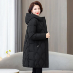 Snow Wear naiste talvejope, soe paks vabaaja avara kapuutsiga talvejope, pikk parkmantel L must