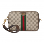 Gucci Ophidia Kuldse Tooni Aksessuaarid Kaetud Kangas V&auml;ike &Otilde;lakott Crossbody Kott Meeste kotid Beež Tume pruun 839155-FAEOF-9745 Basic Set (Bag+Dust Bag)