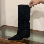 Terava Ninaga Naiste Pikad Saapad Korterid Suede Disainerkingad Moodne Naine Talvised Botas 2026 Uued Kleidi Luksuslikud Naiste Chelsea Saapad 34 must