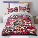 Manchester United Muster Voodipesu Tekikomplekt Tekikate Padjap&uuml;&uuml;r Kodu Dekoratsioon S&uuml;nnip&auml;evakingitus (1 * tekikott + 2 * padjap&uuml;&uuml;ri, ilma s&uuml;damikuta) 135x200cm