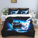 Kuidas taltsutada lohet  Multikaprindiga 3-osaline voodipesukomplekt &mdash; Tekikott ja padjap&uuml;&uuml;rid (Sobib teismelistele ja lastele &mdash; Poisid & 135x200cm white
