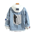 Attack On Titan Jacket vabaaja avar teksajakk meestele ja naistele L must