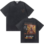Pestud Vintage Rapper Kanye West L&otilde;petamiskaru Graafiline T-s&auml;rk Meestele Puuvillane T-s&auml;rk Meeste Hip Hop Mood &Uuml;legabariidiline T-s&auml;rk M black
